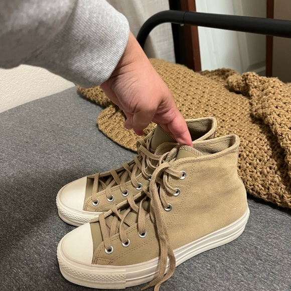 Converse Women's Tan High-Top Sneakers - Picture 4 of 12